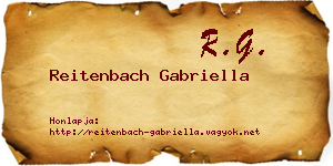 Reitenbach Gabriella névjegykártya